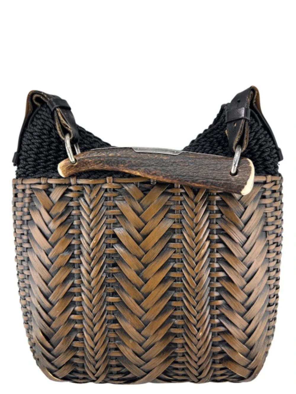 Yves Saint Laurent Wicker Mombasa Shoulder Bag